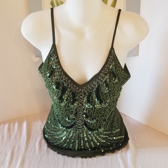 Unknown Tops - GORGEOUS BEADED CAMISOLE TOP